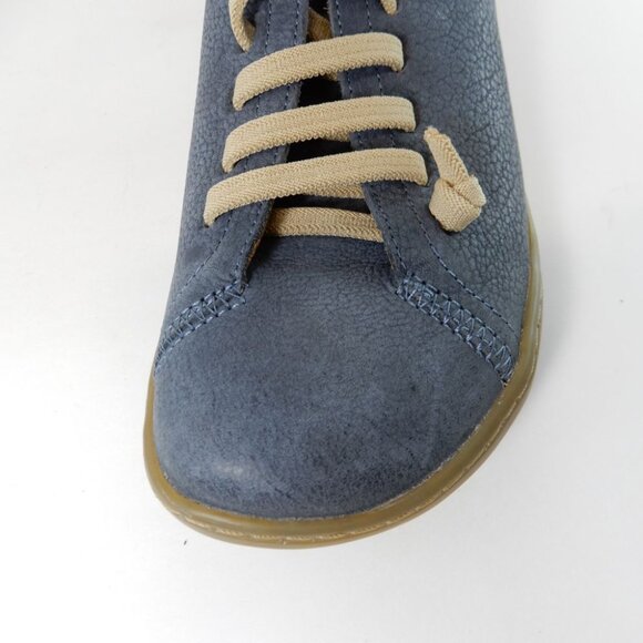 CAMPER Peu Flat Sneakers Shoes Womens Size 37 6.5 7 Blue Nubuck NEW - Picture 6 of 12